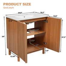 Load image into Gallery viewer, Traditional Bathroom Vanity With Ceramic Sink
