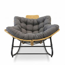 Load image into Gallery viewer, Oversized Papasan Rocking Chair Outdoor With Thick Cushion

