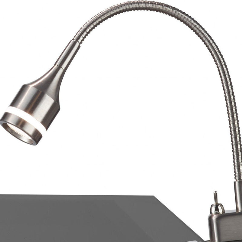 Metal Adjustable Clip On LED Table Lamp - Black