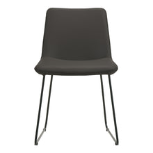 Load image into Gallery viewer, Leather And Metal Dining Side Chairs (Set of 2) - Black
