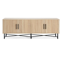 Load image into Gallery viewer, 4 Door TV Cabinet, 2 Storage Spaces, Adjustable Shelves
