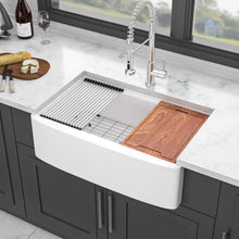 Load image into Gallery viewer, Classic Ceramic Farmhouse Sink Workstation Single Bowl With Durable Finish
