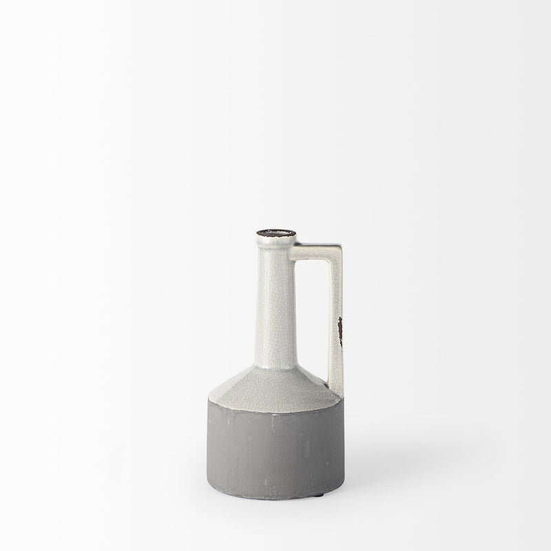 Cylinder Urns Jars (392211) - Gray / White