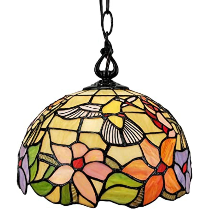 Unique Statement Glass Dimmable Chandelier With Shades - Red / White