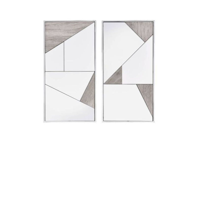 Metal Framed Accent Mirror (Set of 2) - Natural
