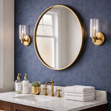 Load image into Gallery viewer, Jardin - Single Light Wall Sconce With Clear Ribbed Satin - Clear / Gold
