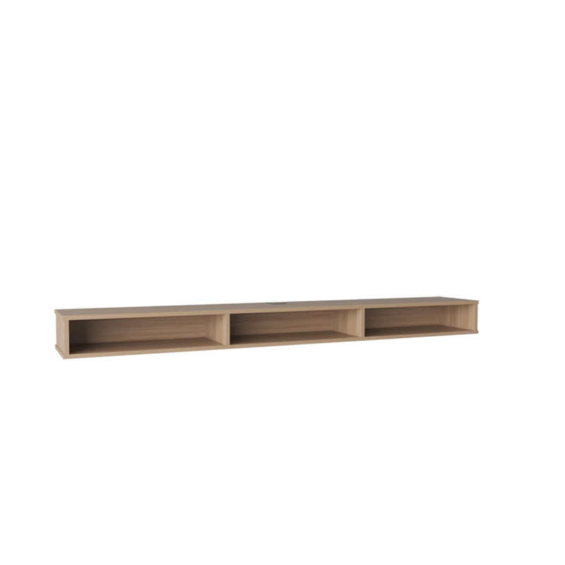 Enclosed Open Storage Entertainment Center - Beige