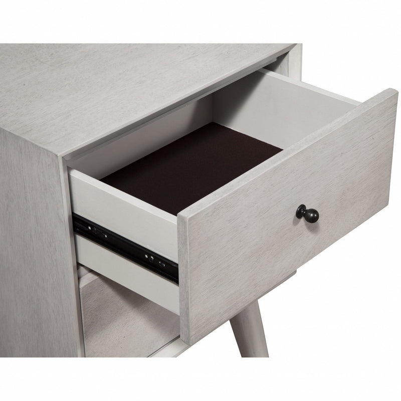 Century Modern Wood 2 Drawer Nightstand - Gray