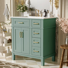 Load image into Gallery viewer, Modern Bathroom Vanity With Sink, Storage Cabinet, Soft Close Doors, Deep &amp; Standard Drawers
