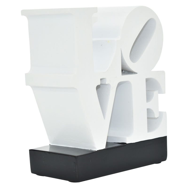Love Tabletop Sculpture - White / Black