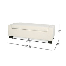 Load image into Gallery viewer, Textured Fabric Ottoman Bench With Hinged Lid
