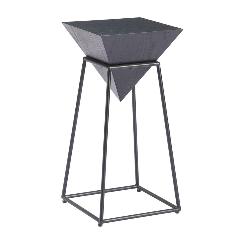 Pedestal End Table - Black