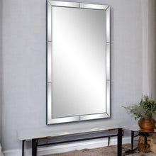 Load image into Gallery viewer, 36" Beveled Glass Panels Framed Accent Mirror - Clear
