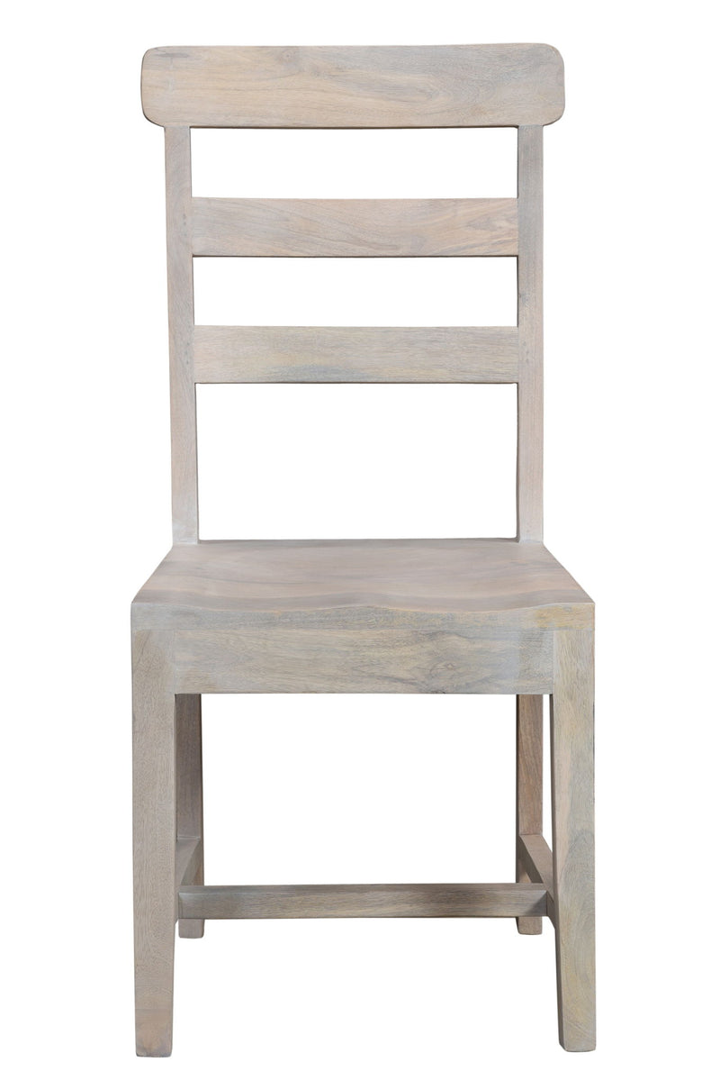 Wood Ladder Back Dining Room Side Chairs (Set of 2) - White