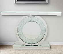 Load image into Gallery viewer, Mirrored Glass Pedestal Console Table - Silver
