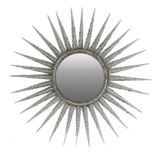 Load image into Gallery viewer, 30" Sunburst Wall Mounted Accent Mirror - Antiqued Gray
