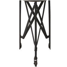 Load image into Gallery viewer, Industrial Rolling Round End Table - Black
