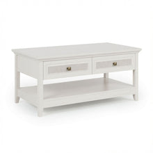 Load image into Gallery viewer, Coffee Table With Drawers &amp; Storage Shelf - White
