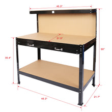 Load image into Gallery viewer, Wood Work Bench - Black / Light Brown
