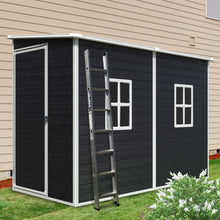 Load image into Gallery viewer, Outdoor Storage Shed With Floor Resin Shed With Two-Window, Waterproof, Lockable Doors For Patio, Yard, Lawn
