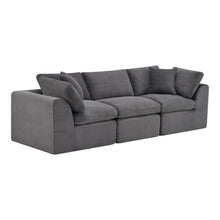 Load image into Gallery viewer, Corduroy Modular Sofa Chaise With Toss Pillows (725199) - Dark Gray
