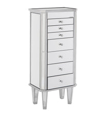 Load image into Gallery viewer, 18" Mirrored Writing Desk With Seven Drawers - Silver
