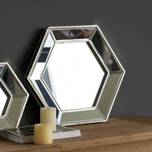 Load image into Gallery viewer, Hexagon Wall Mirror With Contemporary Glass Design, Home Decor Accent Mirror For Living Room, Entryway, Bedroom
