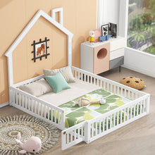 Load image into Gallery viewer, House Platform Bed With Guardrail
