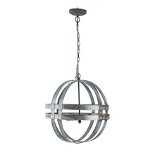 Load image into Gallery viewer, 4 Light Galvanized Chandelier, Hanging Light Fixture With Adjustable Chain For Kitchen, Bulb Not Included - Gray
