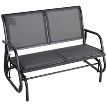 Load image into Gallery viewer, Outsunny - 2 Person Outdoor Glider Bench, Patio Double Swing Rocking Chair Loveseat With Powder Coated Steel Frame For Backyard Garden Porch - Gray
