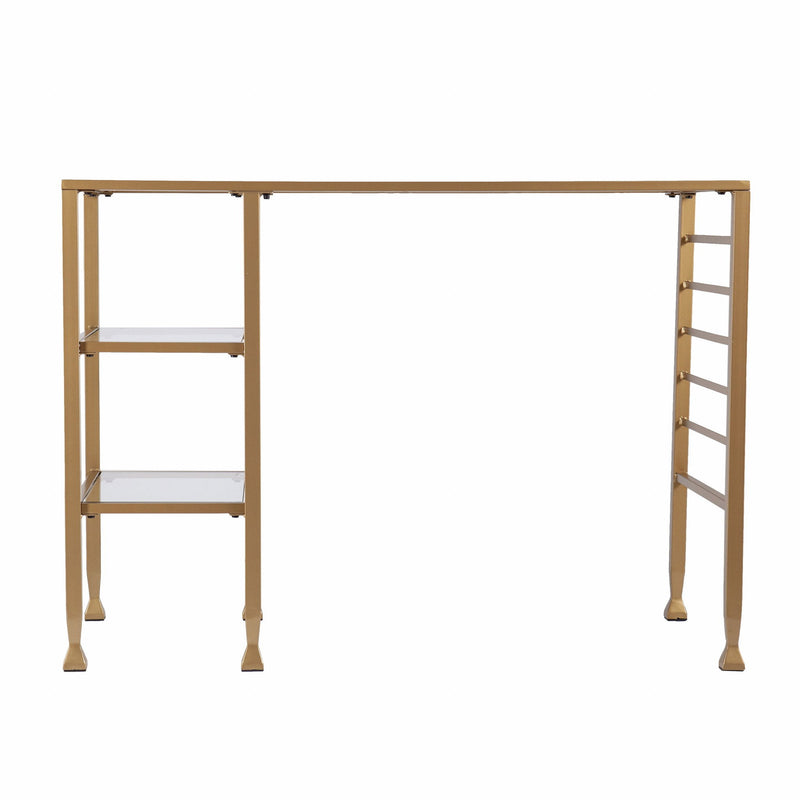 Writing Desk (402040) - Clear / Gold