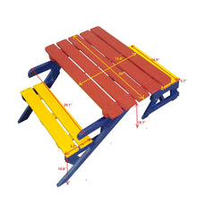 Load image into Gallery viewer, Kids Multi-Functional Arm Chair, Table With 2 Benches All-In-One Set

