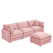 Load image into Gallery viewer, Modular L-Shaped Sectional Sofa With Movable Ottoman
