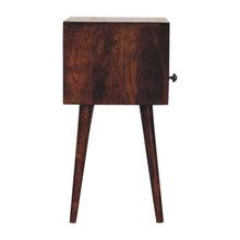 Load image into Gallery viewer, 22" Modern Solid Wood Square One Drawer Nightstand - Walnut
