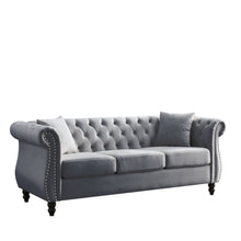 Load image into Gallery viewer, Chesterfield Sofa With Rolled Arms And Nailhead Trim

