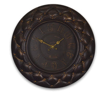 Load image into Gallery viewer, Heavy Duty Plastic Silent Analog Round Wall Clock - Brown / Gold
