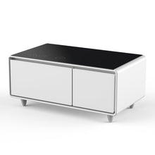 Load image into Gallery viewer, Modern Smart Coffee Table With Built-In Fridge - tooth Speaker, Wireless Charging, Touch Control Panel, USB Interface, Outlet Protection, Atmosphere Light
