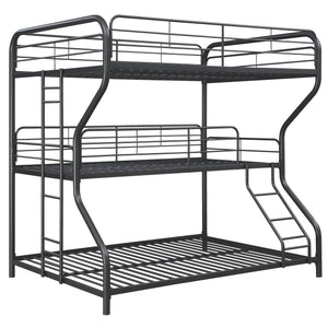 Furniture   Triple Bunk Bed, FULL/Twin/FULL, black