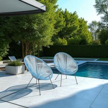Load image into Gallery viewer, Modern Egg Shaped String Chairs (Set of 2)
