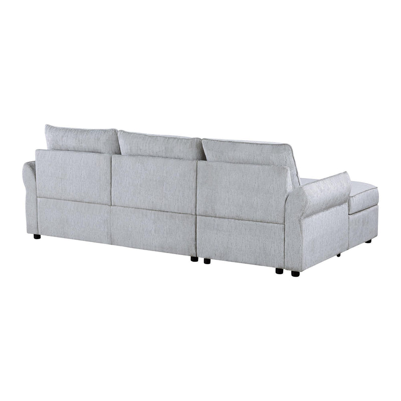 Upholstered Sleeper Right Sofa - Gray