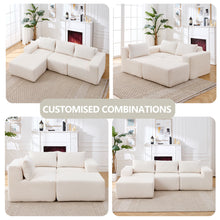 Load image into Gallery viewer, L - Shape Modern Minimalist Modular Sectional Sofa, Upholstered Cloud Couch With Deep Seats
