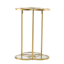 Load image into Gallery viewer, Mirrored Glass Three Circle End Table - Gold
