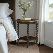 Load image into Gallery viewer, Philippe - Round End Table With Shelf - Brown
