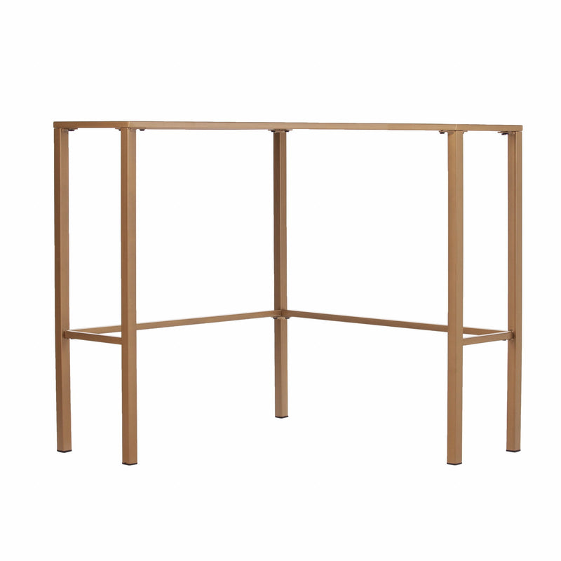 Corner Writing Desk - Clear / Gold