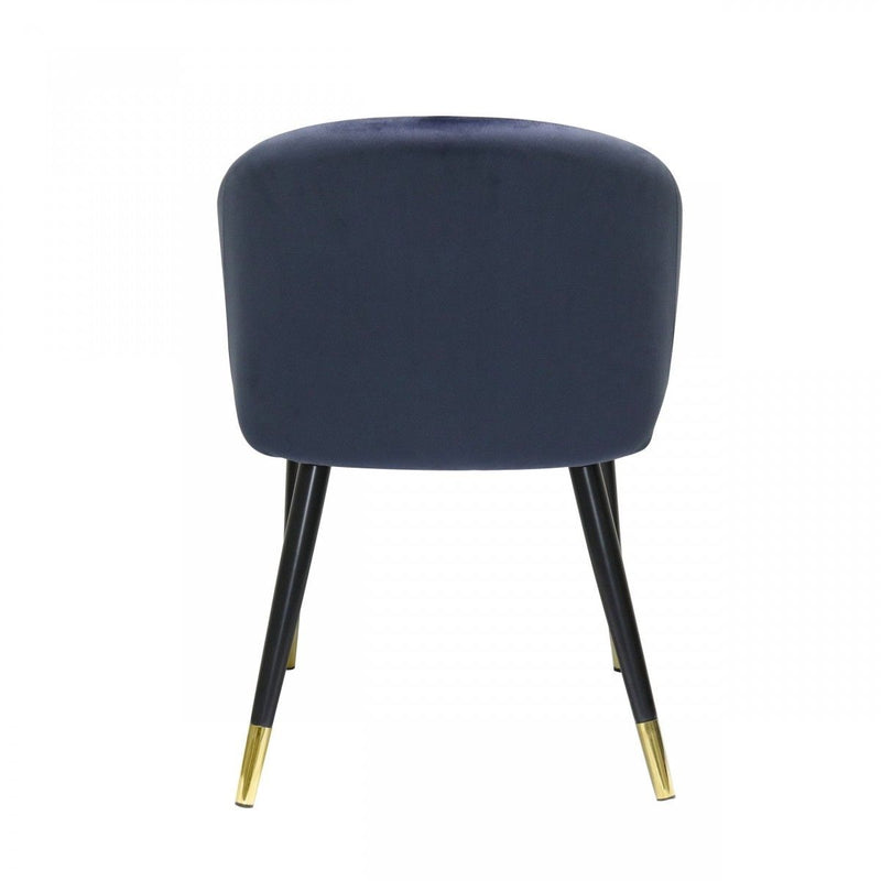 Upholstered Velvet Wing Back Dining Arm Chairs (Set of 2) - Blue