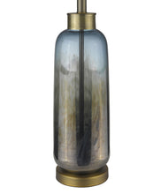 Load image into Gallery viewer, Glass Table Lamp With White Empire Shade - Steel Blue
