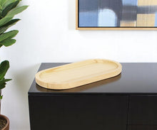 Load image into Gallery viewer, 12" Solid Wood Handmade Oval Vanity Tray - Natural
