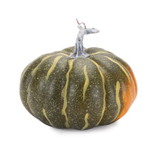 Load image into Gallery viewer, Plastic Pumpkin Thanksgiving Pumpkin Tabletop Sculpture (Set of 2) - Green / Orange
