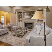 Load image into Gallery viewer, Adjustable Traditional Shaped Floor Lamp With Brown Empire Shade - Rust
