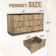 Load image into Gallery viewer, Modern 9 Drawer Cabinet With Metal Rounded Corners Multi Functional Storage - Black
